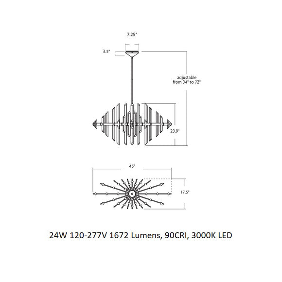 Facets Oval Chandelier