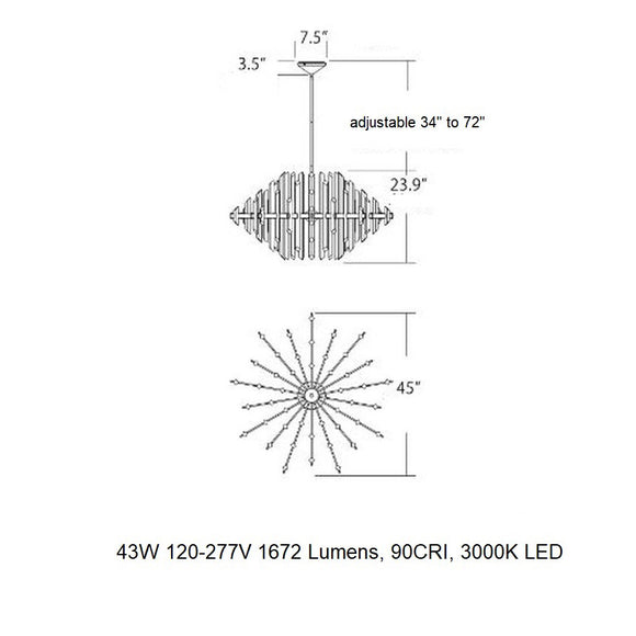 Blackjack Lighting Facets Chandelier - 2Modern