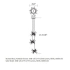 Starburst Triple Chandelier