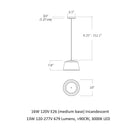 Pillbox Pendant Light