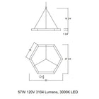Hexagon LED Chandelier