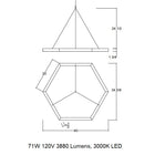 Hexagon LED Chandelier