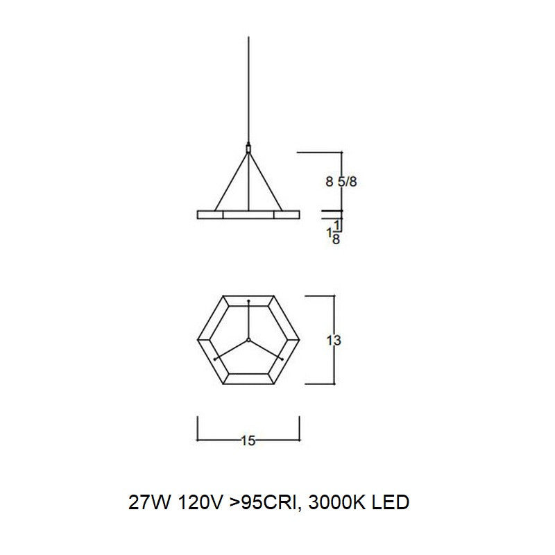 Hexagon LED Pendant Light