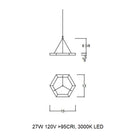 Hexagon LED Pendant Light