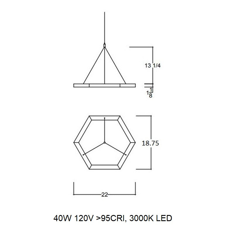Hexagon LED Pendant Light