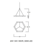 Hexagon LED Pendant Light