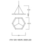 Hexagon LED Pendant Light