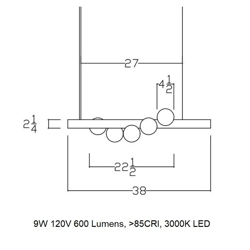 Willow Horizontal LED Pendant Light