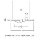 Willow Horizontal LED Pendant Light