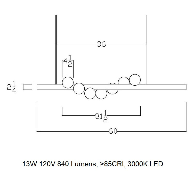 Willow Horizontal LED Pendant Light