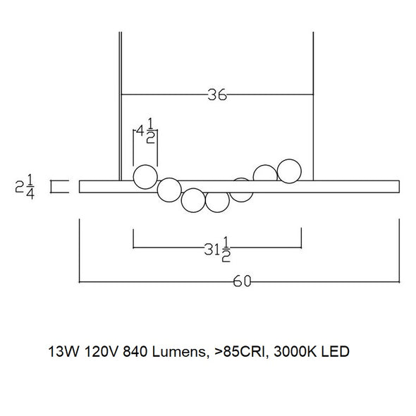 Willow Horizontal LED Pendant Light