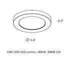 Slim Round Flush Mount