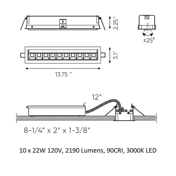 Multi-Spot Swivel Recessed Downlight