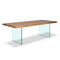 Brooks Dining Table - Glass Base  option Teak