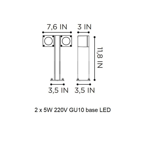 Q-Bic Outdoor Bollard Light