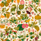 Asian Fruits And Flowers Wallpaper Sample Swatch  option Taupe Sample