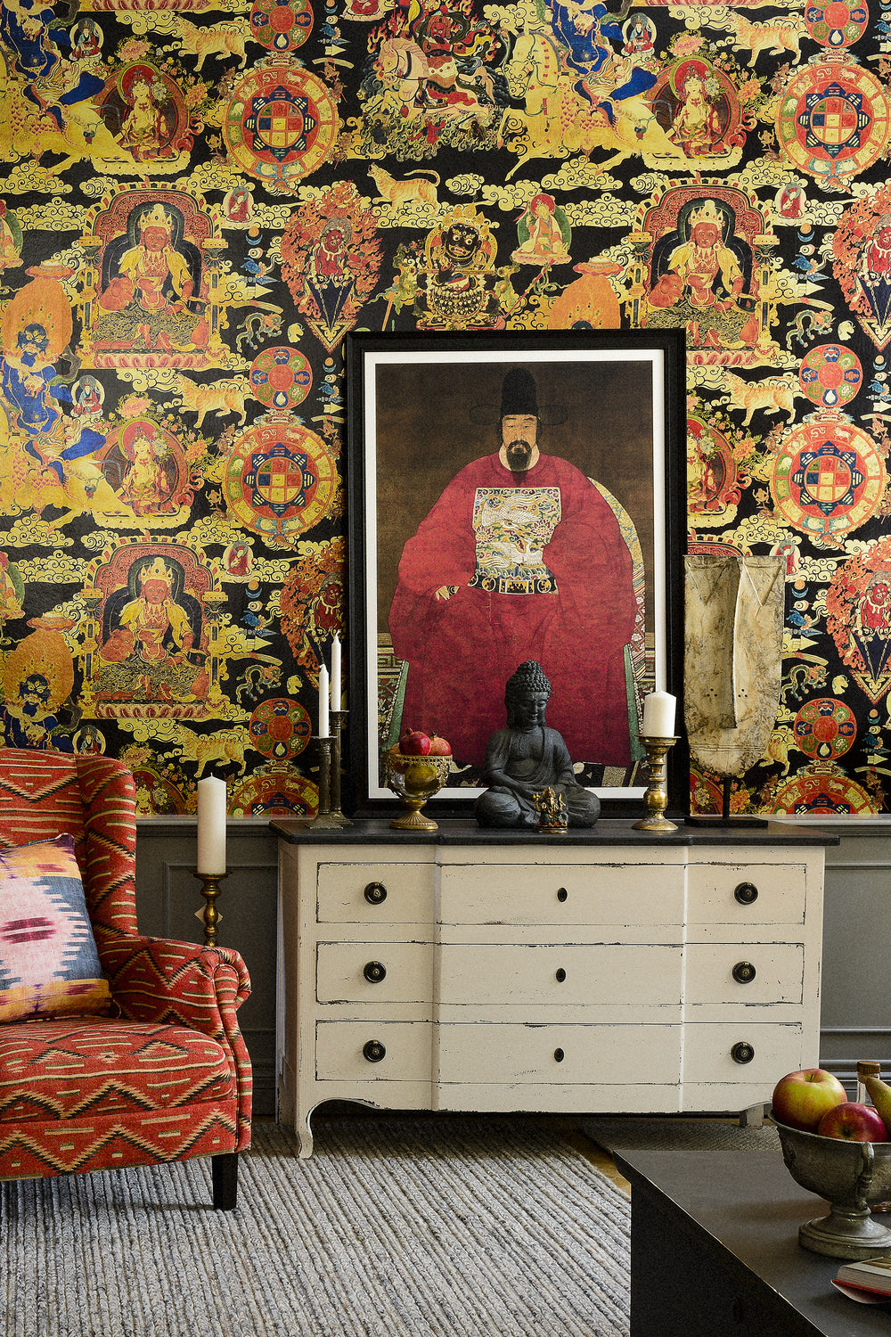 Tibetan Tapestry Metallic Edition Wallpaper