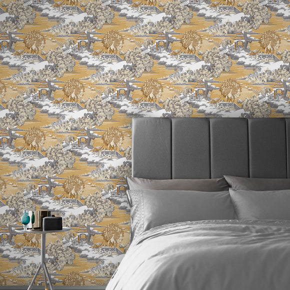 Edo Toile Wallpaper