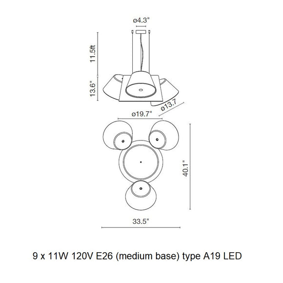Tam Tam 3 Pendant Light