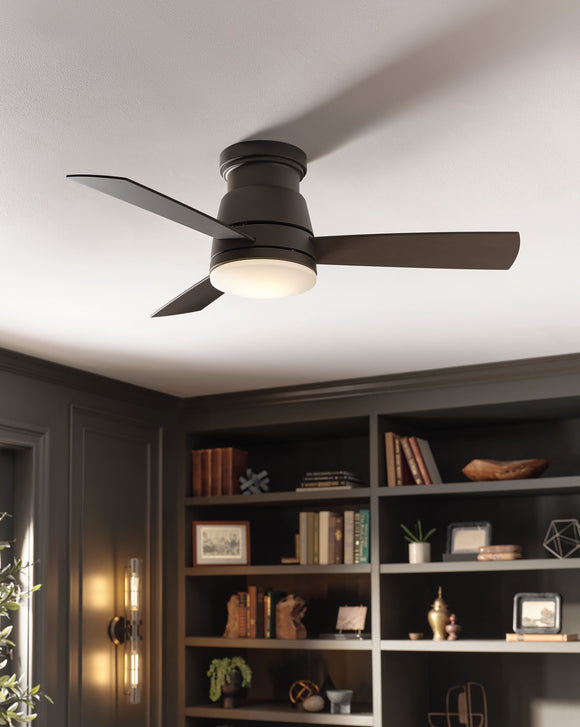 Trey Outdoor Flush Mount LED Ceiling Fan