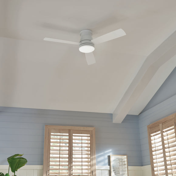 Trey Outdoor Flush Mount LED Ceiling Fan