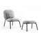 Tasca Lounge Chair  option Standard Grey Lounge Chair and Ottoman