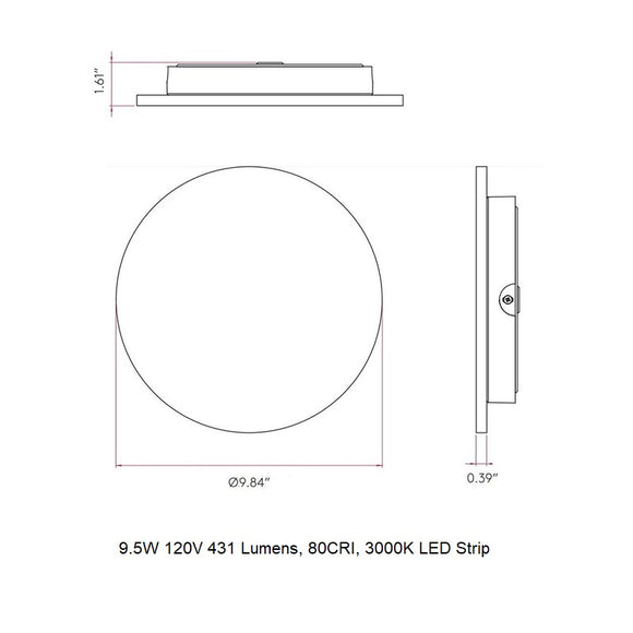 Eclipse Round LED Wall Sconce