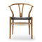 CH24 Wishbone Chair with Black Paper Cord  option Oak / Oil