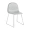 GUBI 3D Non Upholstered Dining Chair - Sledge Base  option Polished Stainless Steel