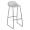 GUBI 3D Non Upholstered Bar and Counter Stool - Sledge Base  option Black