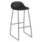 GUBI 3D Non Upholstered Bar and Counter Stool - Sledge Base  option Black