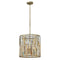 Gemma 1 Light Pendant Light  option SLF - Silver Leaf