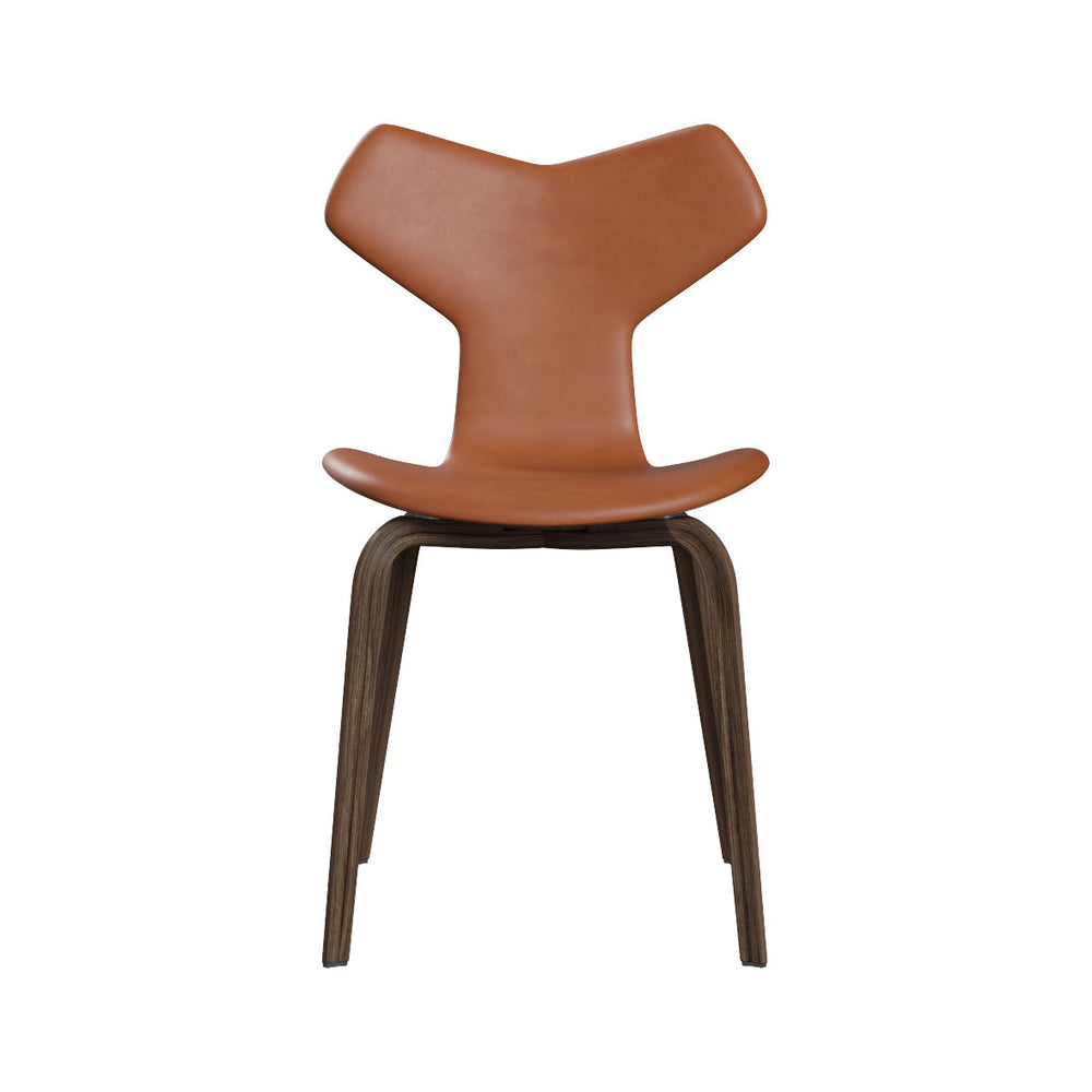 Grand Prix Upholstered Chair with Wood Base