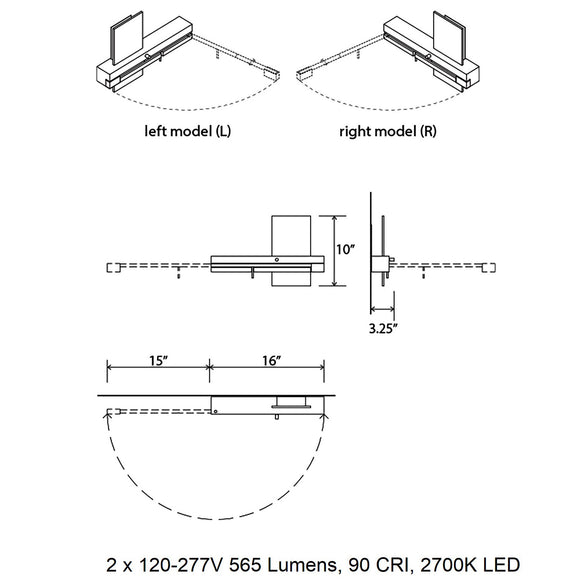 Levo LED Bedside Reading Light w/USB Charger