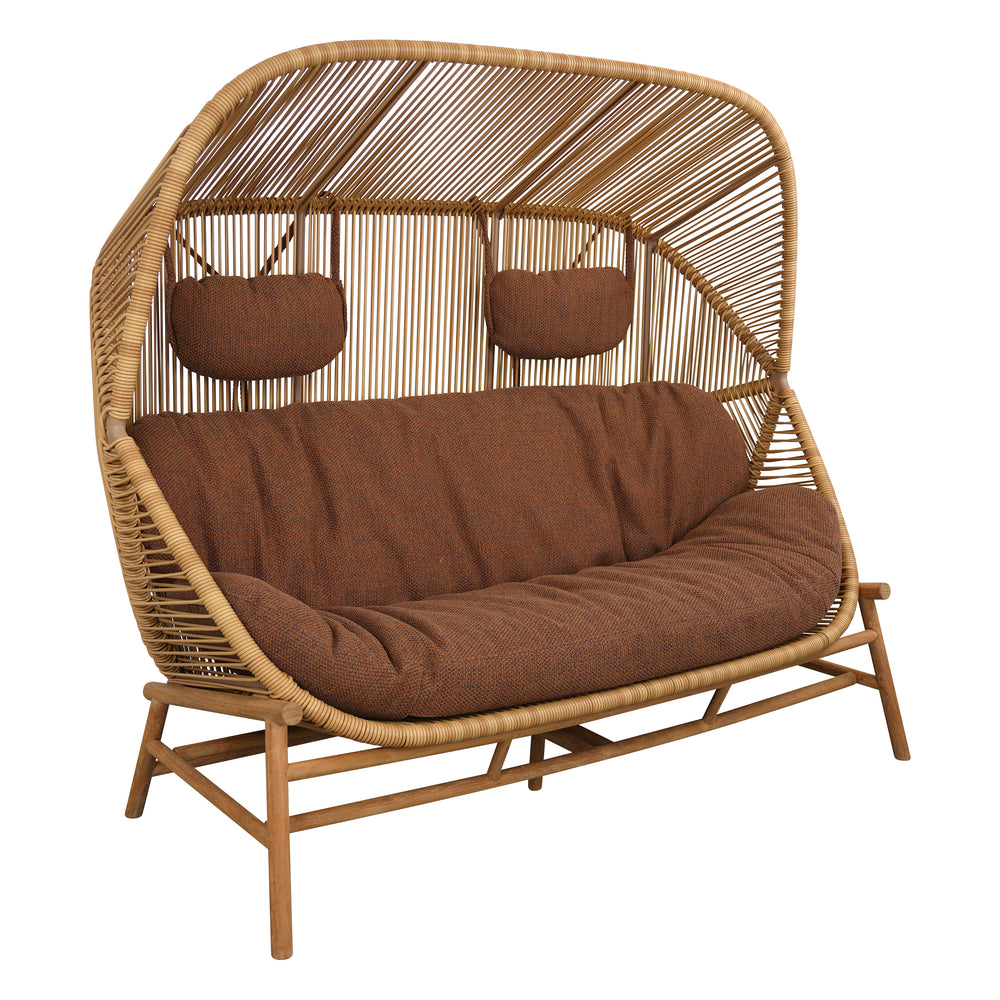 Hive Outdoor 2-Seater Sofa with Teak Base
