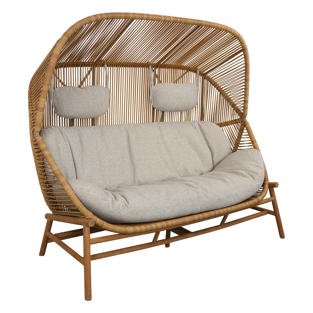 Hive Outdoor 2-Seater Sofa with Teak Base