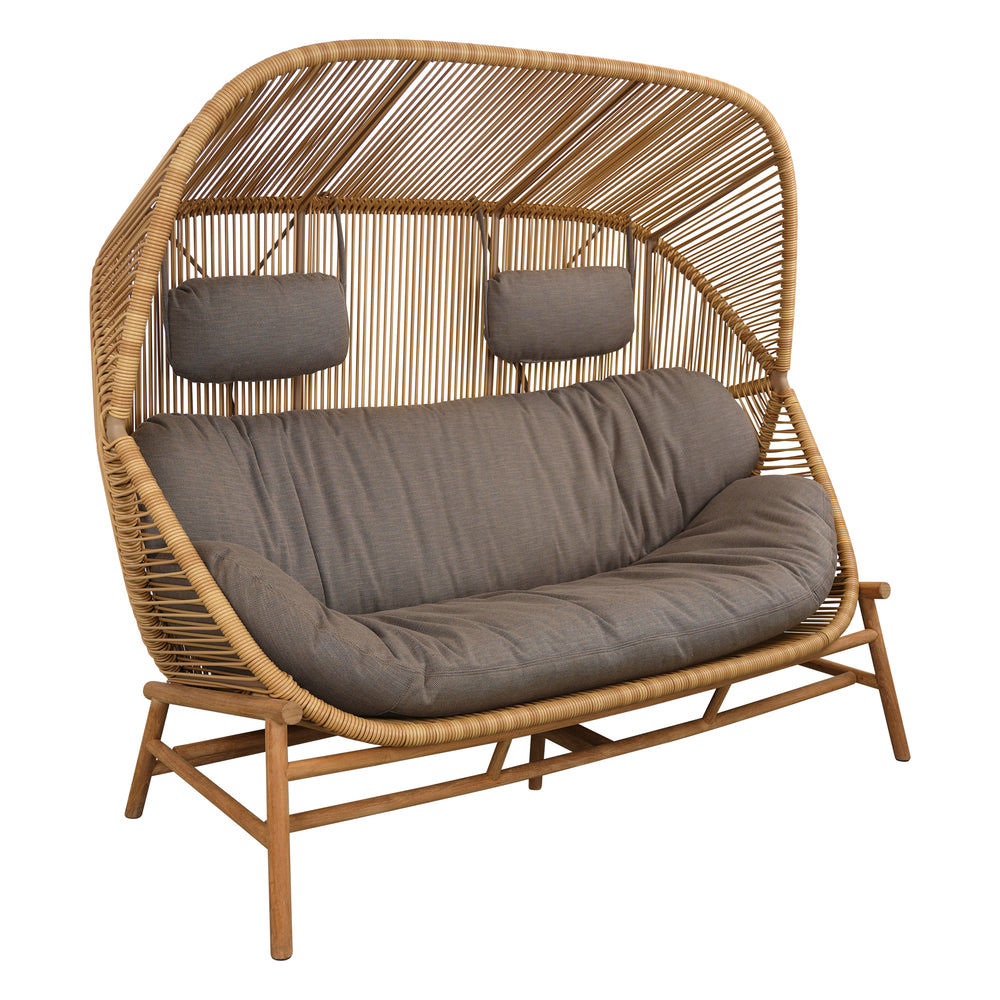 Hive Outdoor 2-Seater Sofa with Teak Base