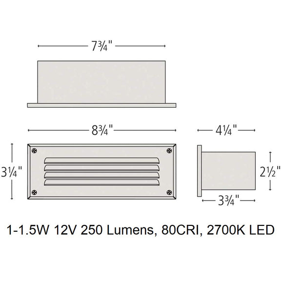Louvered Outdoor Brick Light