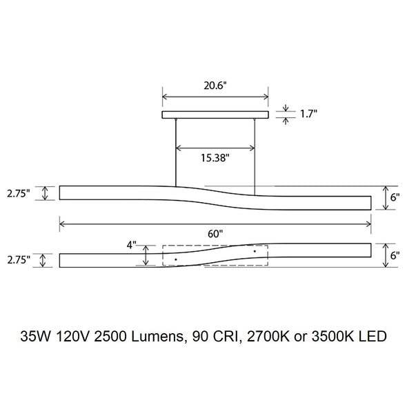 Camur Linear Pendant Light