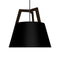 Imber Small Pendant Light  option Matte Black with Matte White Interior / Dark Stained Walnut