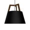 Imber Small Pendant Light  option Matte Black with Matte White Interior / Walnut