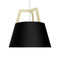 Imber Small Pendant Light  option Matte Black with Matte White Interior / White Washed Oak