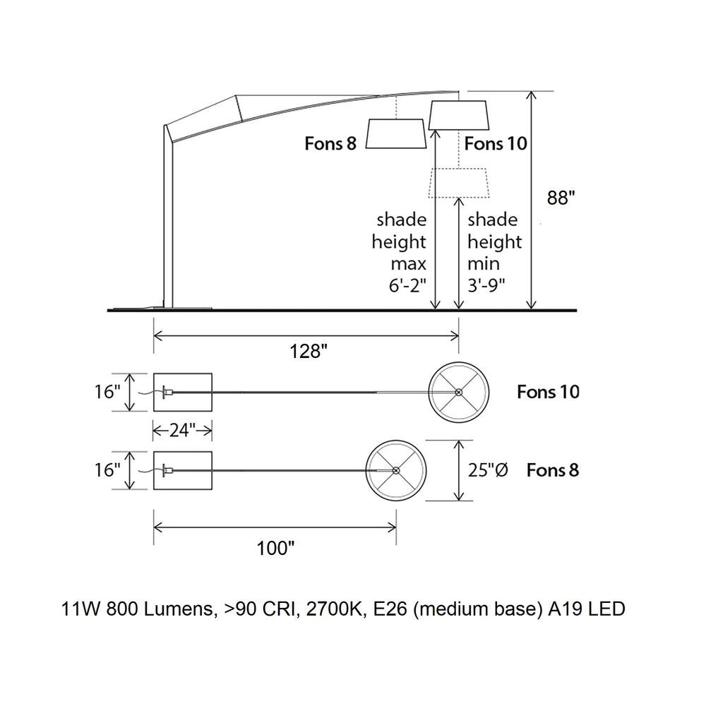 Fons 1 Light LED Floor Lamp