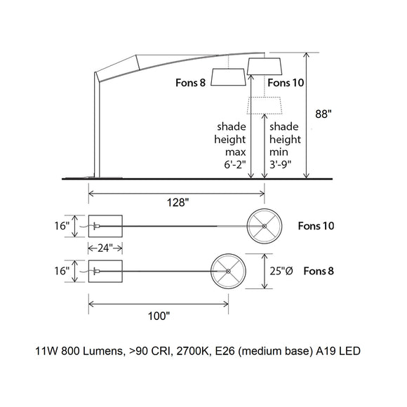 Fons 1 Light LED Floor Lamp