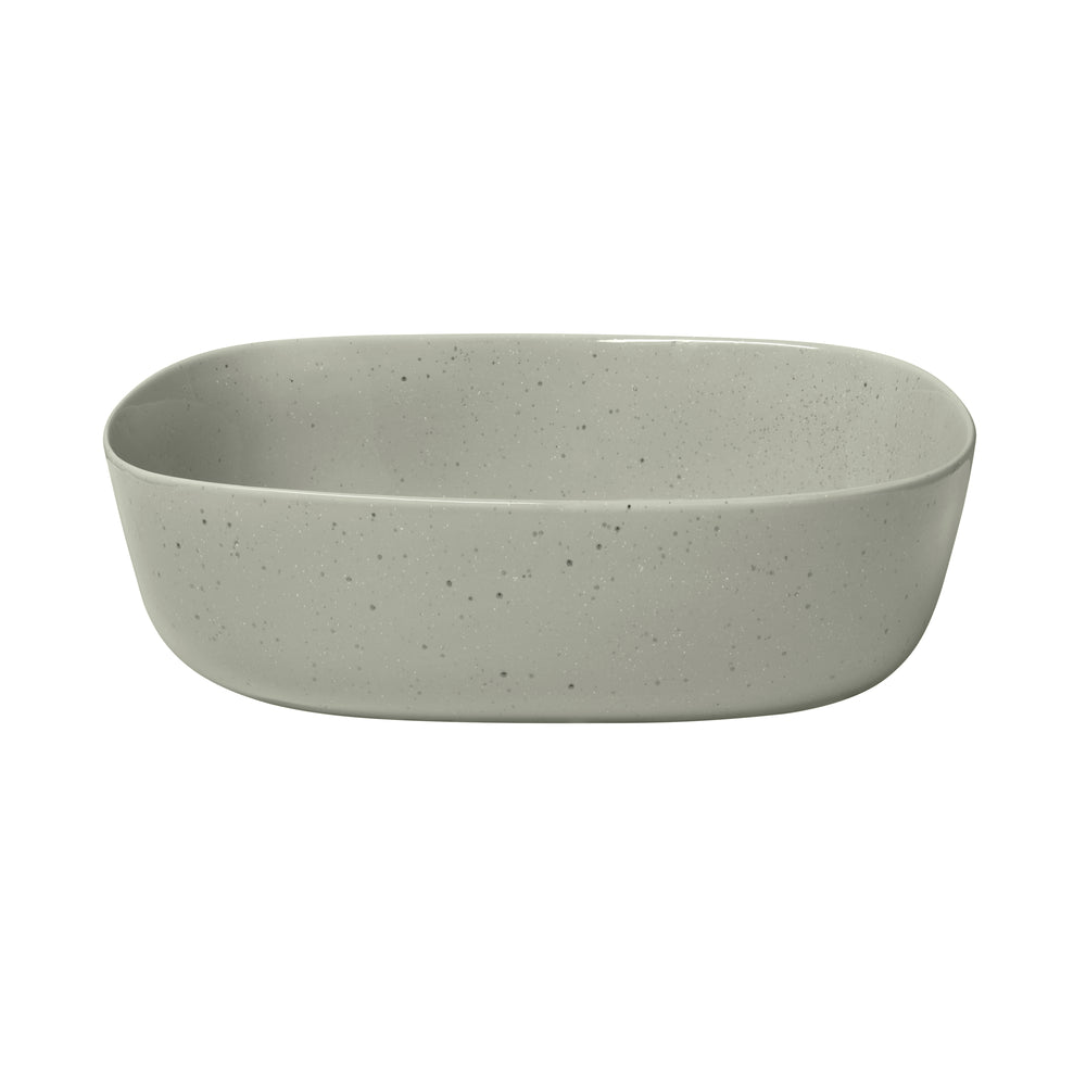 Vahlo Stoneware Shallow Serving Bowl