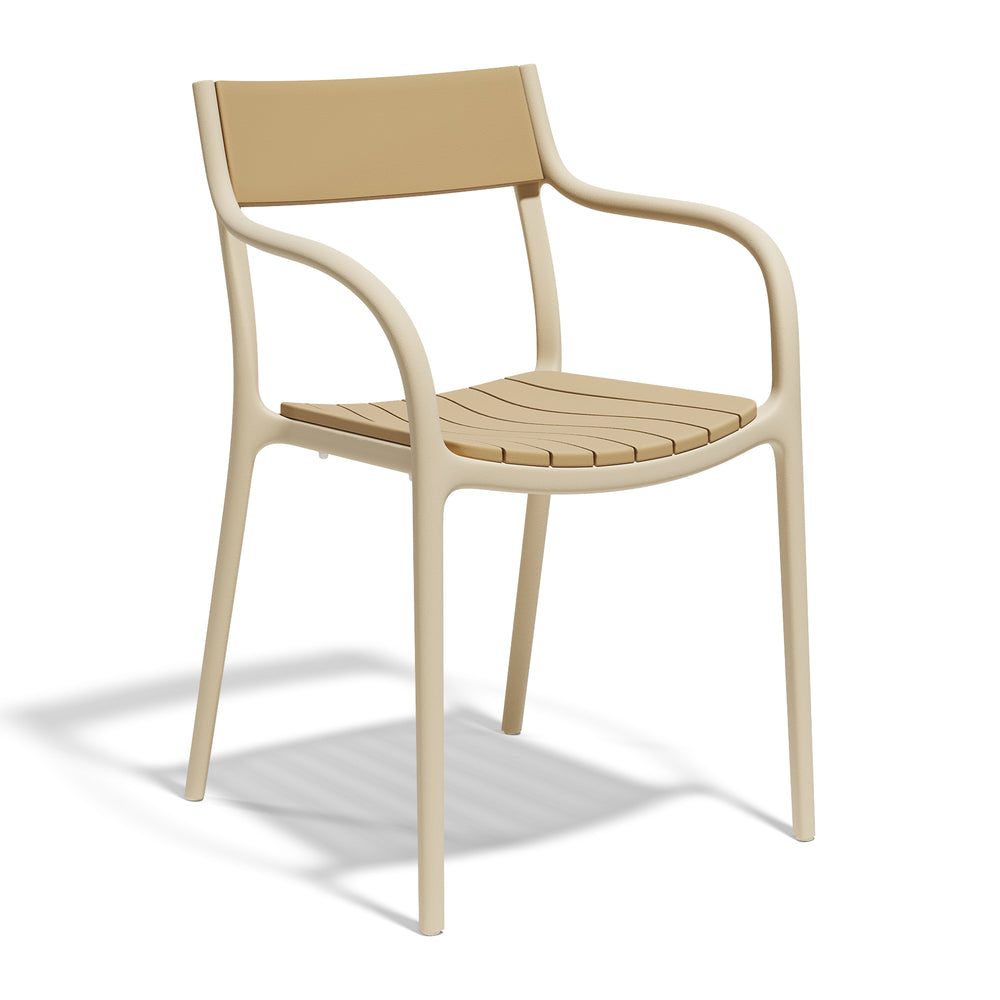 Madison Slats Outdoor Dining Armchair (Set of 4)