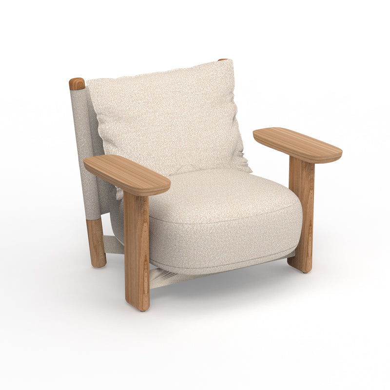 Milos Wood Outdoor Lounge Chair