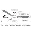 Donaire Outdoor Ceiling Fan with Light