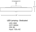 Disq Large LED Semi-Flush Mount