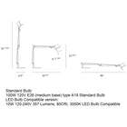 Tolomeo 9 Inch Classic Table Lamp